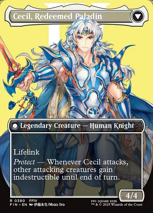 Cecil, Dark Knight // Cecil, Redeemed Paladin — art by Misei Ito