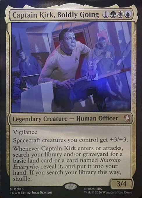 Captain Kirk, Boldly Going — art by Josh Newton