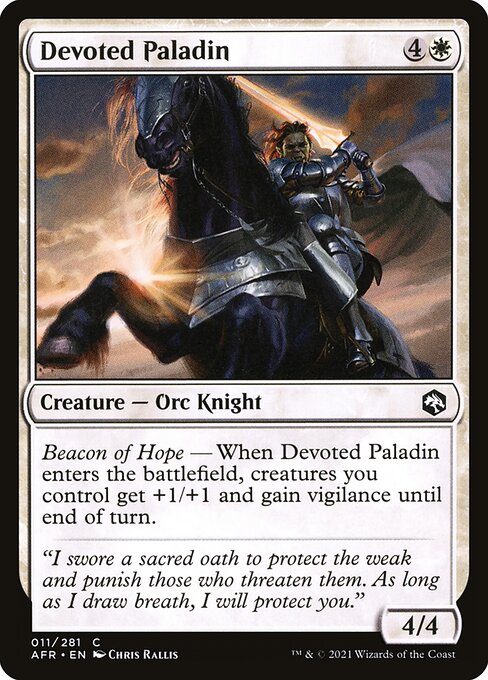 Devoted Paladin — art by Chris Rallis