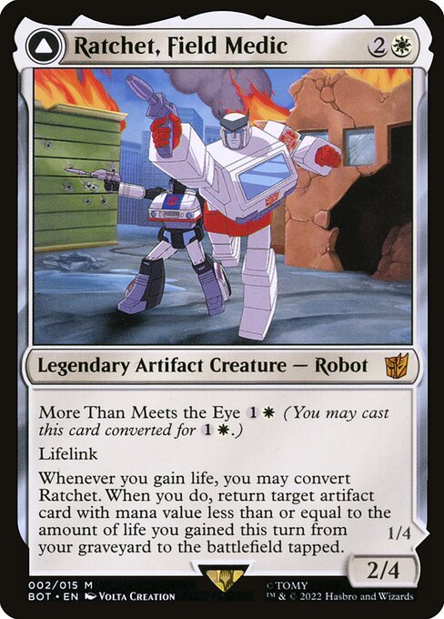 Ratchet, Field Medic // Ratchet, Rescue Racer — art by Volta Creation