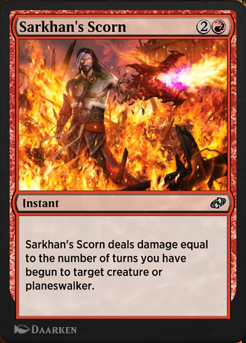 Sarkhan's Scorn — art by Daarken