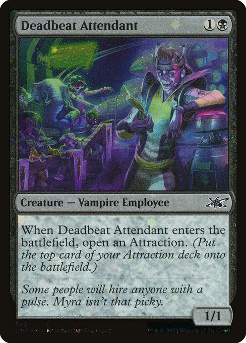 Deadbeat Attendant — art by Sebastian Giacobino