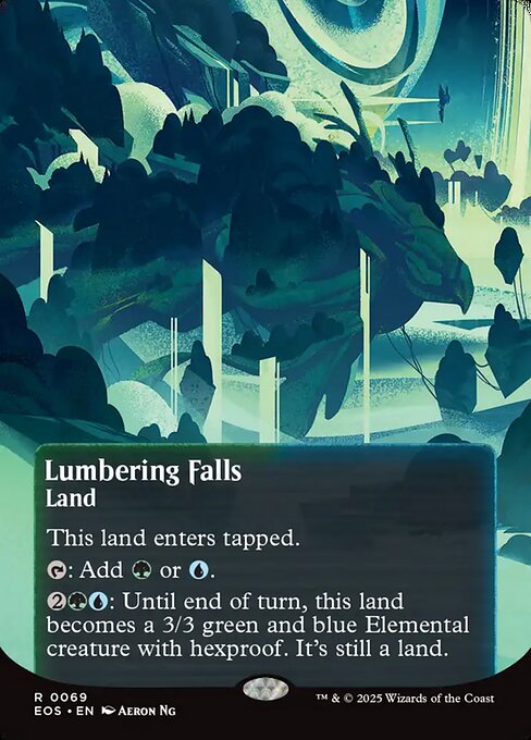 Lumbering Falls — art by Aeron Ng