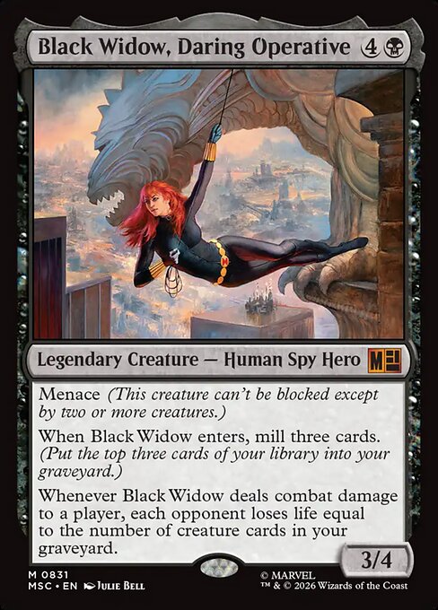 Black Widow, Daring Operative — art by Julie Bell