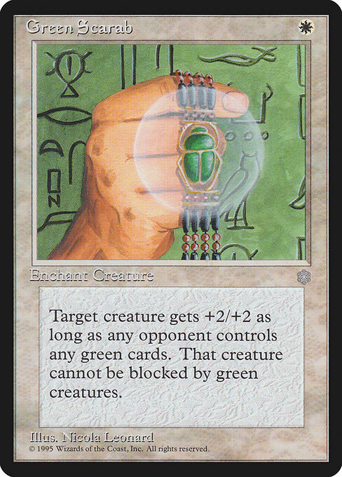 Green Scarab — art by Nicola Leonard