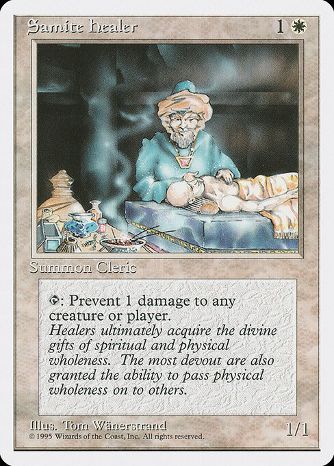 Samite Healer — art by Tom Wänerstrand