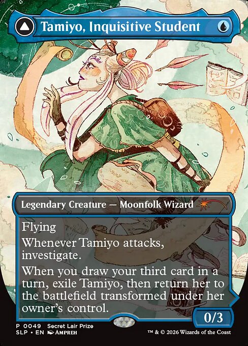 Tamiyo, Inquisitive Student // Tamiyo, Seasoned Scholar — art by Ampreh