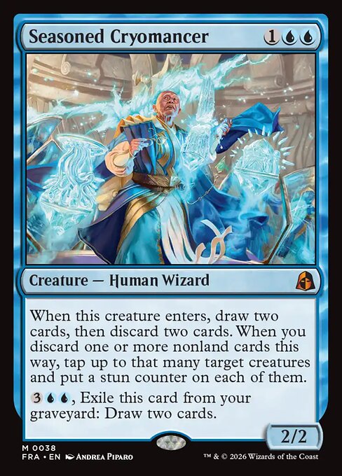 Seasoned Cryomancer — art by Andrea Piparo