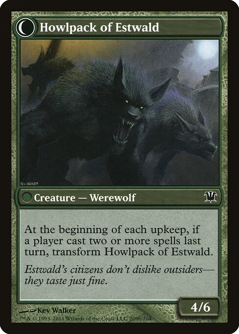 Villagers of Estwald // Howlpack of Estwald — art by Kev Walker