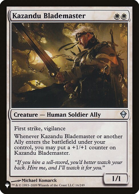 Kazandu Blademaster — art by Michael Komarck