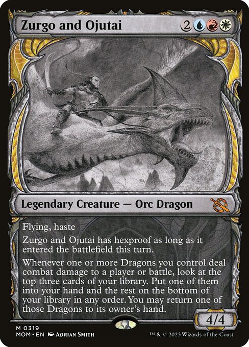 Zurgo and Ojutai — art by Adrian Smith
