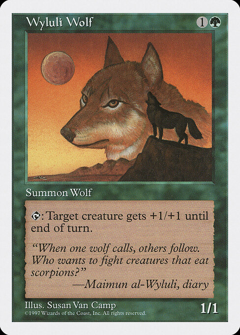 Wyluli Wolf — art by Susan Van Camp