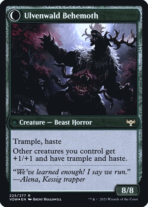 Ulvenwald Oddity // Ulvenwald Behemoth — art by Brent Hollowell