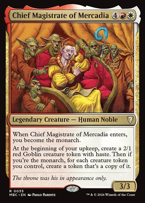 Chief Magistrate of Mercadia — art by Paolo Parente