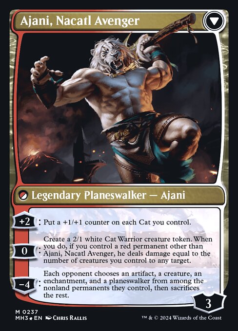 Ajani, Nacatl Pariah // Ajani, Nacatl Avenger — art by Chris Rallis