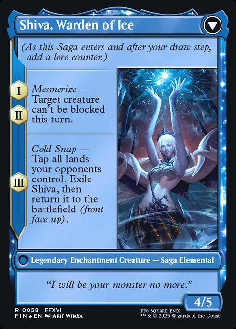 Jill, Shiva's Dominant // Shiva, Warden of Ice — art by Arif Wijaya