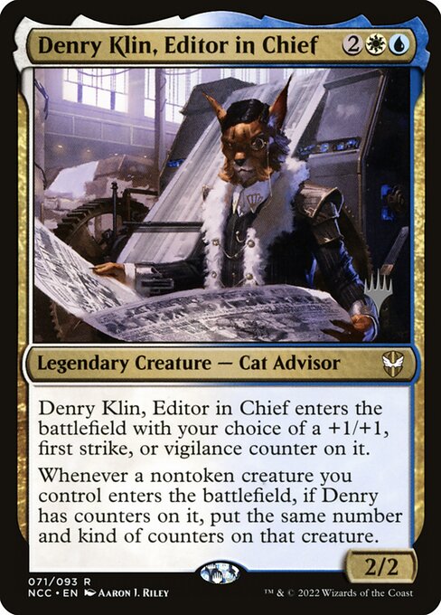 Denry Klin, Editor in Chief — art by Aaron J. Riley