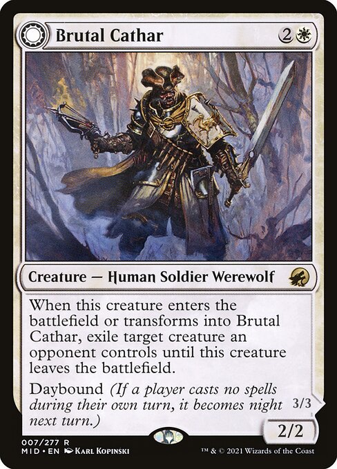 Brutal Cathar // Moonrage Brute — art by Karl Kopinski