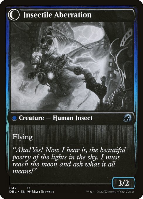 Delver of Secrets // Insectile Aberration — art by Matt Stewart